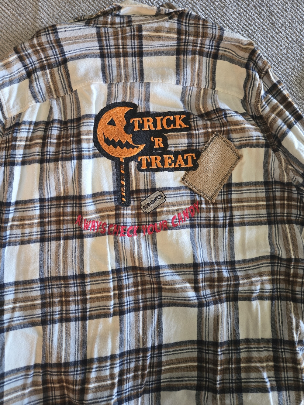George Plaid Button-Up Shirt in Brown, Cream & Navy